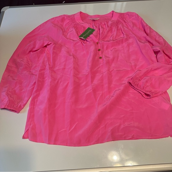Lilly Pulitzer Tops - New Lilly Pulitzer Women Large Pink Lightweight Longsleeve Top